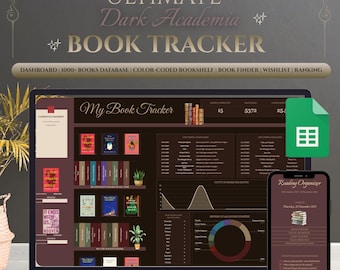 Ultimate Dark Academia Book Tracker: Szablon Google Sheets do śledzenia czytania