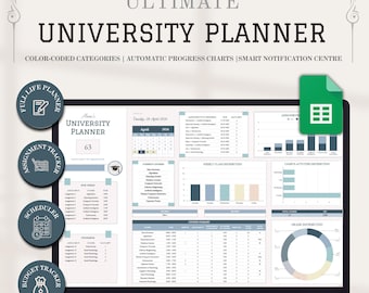 Ultimate University Planner with Life Organizer and Finance Tracker