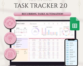 Ultimate Task Tracker and Life Organizer with Monthly and Weekly Calendar