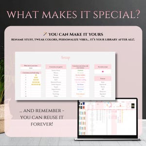 ADHD Roze Leestracker: Digitale bibliotheek, geautomatiseerde boekenplank en boekentracker in Google Sheets afbeelding 7