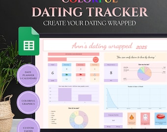 2026 Colorful Dating Tracker: Google Sheets Planner (Instant Download)