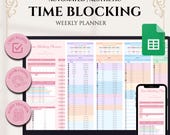 Time Block Weekly Planner: Google Sheets Smart Calendar (Instant Download)