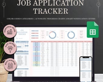 Smart Job Application Tracker Google Sheets and Job Search Spreadsheet
