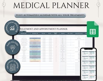 Practical Medication and Treatment Planner with Fully Automated Calendar