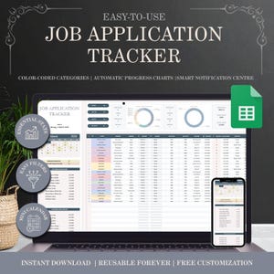 Slimme sollicitatietracker Google Spreadsheets en spreadsheet voor zoeken naar werk