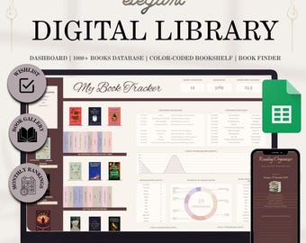 Elegante digitale bibliotheek: Google Spreadsheets-leeslogboek en kleurgecodeerde boekentracker