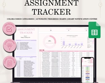 Simple ADHD Assignment Tracker – Google Sheets Planner