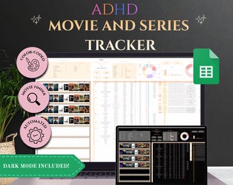 Simple Movie and TV Series Tracker Google Sheets - Watchlist Spreadsheet