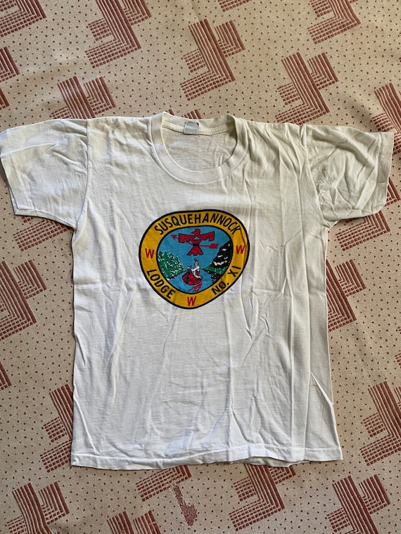 Vintage 1950s BSA Camp Logo T-Shirt Tee Shirt Gra… - image 1