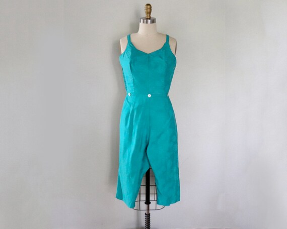 Vintage 1950s Two Piece Jumpsuit with Detachable S