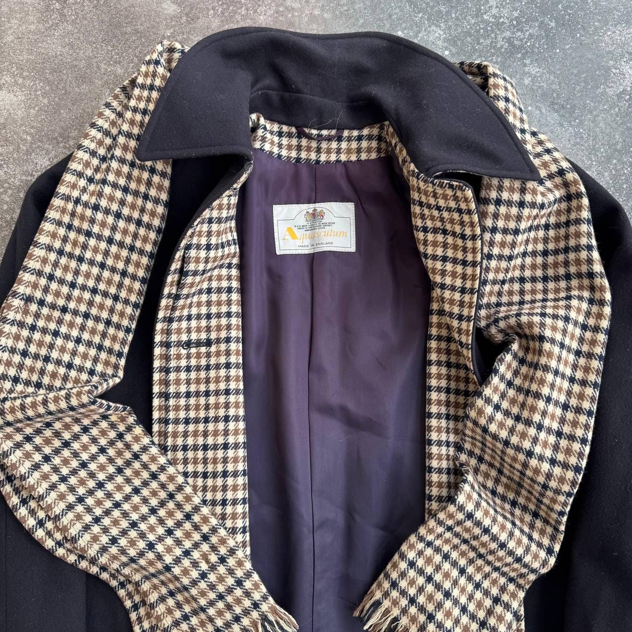 80年代 アクアスキュータム 限定ヴィンテージ ネイビー ウール