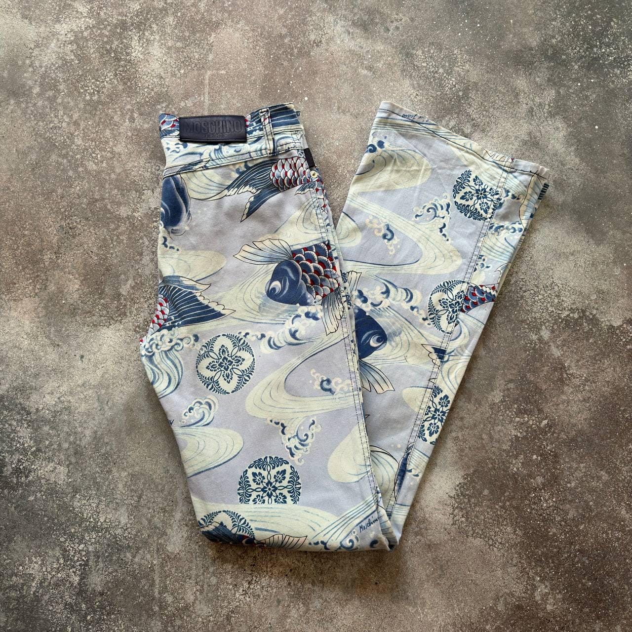 90s Y2K MOSCHINO JEANS デザイン フレアパンツ N870 90s Y2K MOSCHINO JEANS デザイン フレアパンツ N870