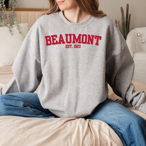 Beaumont Texas Sweatshirt, Retro College Crewneck, Vintage University Pullover, Game Day Gift for Students and Fans