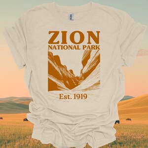 Zion National Park T Shirt Zion Graphic Tee National Park Adventure Shirt Hiking Gift for Nature Enthusiasts and Outdoor Lovers
