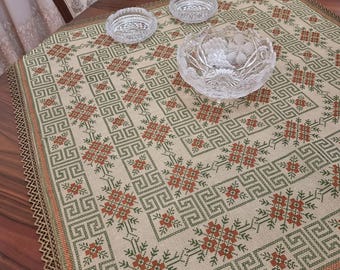 Handgemaakt tafelkleed met borduursel | Aanpasbaar, uniek decor voor eetkamer, speciale evenementen en geschenken