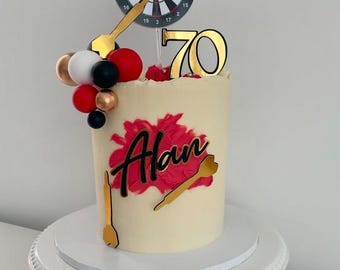 Dart cake topper