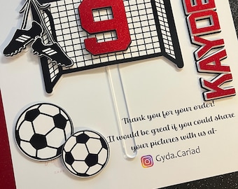 Football cake topper set