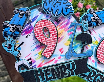 Skating cake topper