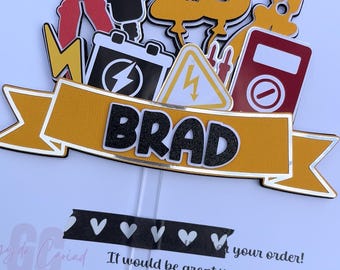 Electrician cake topper