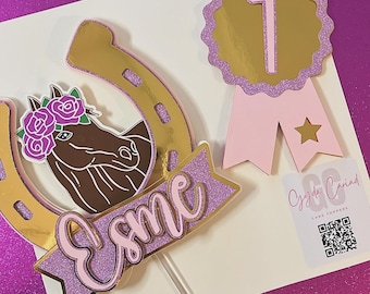 Horse theme cake topper