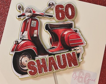 vespa scooter cake topper