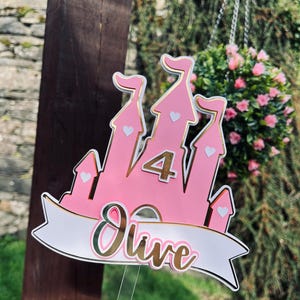 Princess cake topper | Castle cake topper