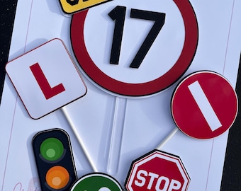 17th birthday cake topper | Learner driver cake topper