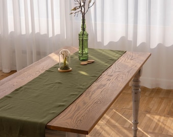 Camino de mesa de lino – 100% lino natural / Decoración de mesa elegante y rústica / Varios tamaños y colores
