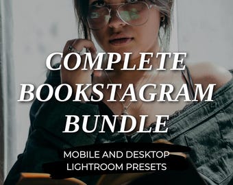 120 Lightroom Preset Bundle for Mobile and Desktop, Aesthetic Bookstagram Filter, Bookish Blogger, Dark Light Warm Cool Tones Indoor Outdoor