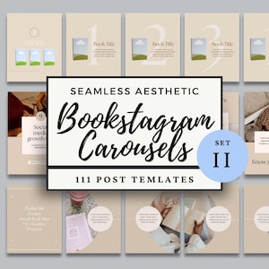 Pacchetto di modelli Canva per libri Instagram con giostra senza soluzione di continuità, post sui social media di Instagram in 4:5, recensione di libri per lettori e autori, Trope Cozy