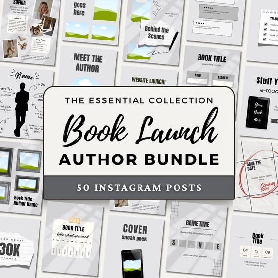 Author Template Canva Bundle, Viral Trend Instagram Posts Book Release Launch Promo Marketing Social Media, Romance Fantasy Self Publishing
