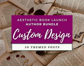 Custom Author Template Canva Bundle, 4:5 Post, Story Highlight, Book Review, Aesthetic Instagram Book Launch Promo Social Media Content