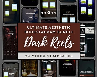 Plantilla de Canva para Bookstagram sin rostro, contenido para redes sociales sobre reseñas de libros, Instagram BookTok, romance oscuro, thriller, terror y fantasía