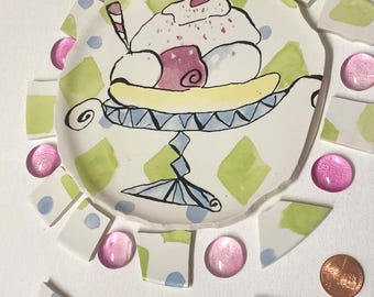 Mosaic Tiles ~ Banana Split Tiles by Rosanna China ~ Blues, Yellows, Greens, White, Pinks