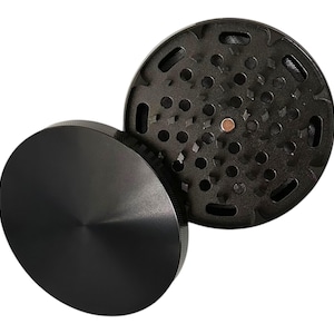 XL Huge Grinder 100 mm Design nero elegante 4 strati Extra Large Big Metal Herb Crusher Perfetto regalo di San Valentino