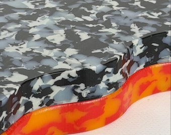 Scalloped Design Wavy Chopping Board Cutting Tableware Colourful Serveware, Tablestyling Recycled Sustainable