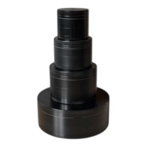 Grinder di qualsiasi dimensione 40-50-63-100 mm Design nero elegante Mini frantoio per erbe in metallo extra large a 4 strati Regalo perfetto per San Valentino