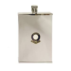 Cardiff City football club slim pocket flask option to Personalise