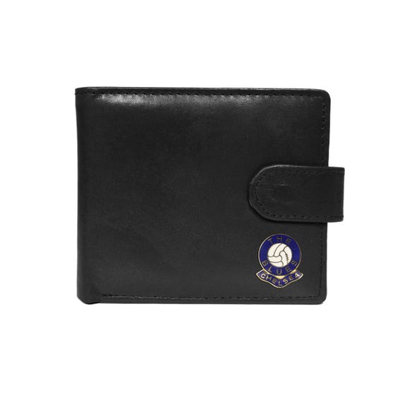 Chelsea FC Real Leather Bifold Wallet - Blue, Money & Credit Card Holder, CFC Gift