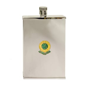 Norwich City football club slim pocket flask option to Personalise