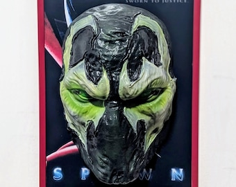 Spawn – 3D Wall Mask – Hand-Painted Sculpture