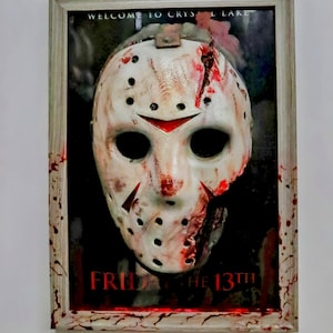 JASON – 3D Horror Wall Mask – Inspired by Friday the 13th – Handcrafted Sculpture 30×22×11 cm