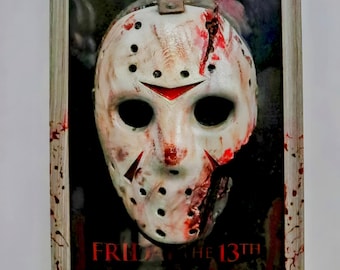 JASON – 3D Horror Wall Mask – Inspired by Friday the 13th – Handcrafted Sculpture 30×22×11 cm