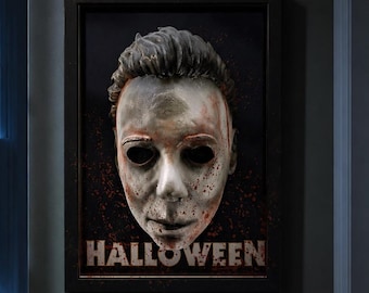 Nightmares in Frame - Michael Myers Halloween 3D Wall Art | Horror Frame Sculpture John Carpenter