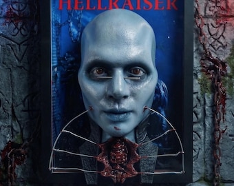 Female Cenobite Wall Art – Hellraiser Horror Sculpture – 3D Horror Wall Decor – Cenobite Wall Frame – Gothic Horror Art – Hand Painted