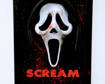 Scream – Ghostface | Hand-Painted 3D Horror Frame | Slasher ’90s Fan Art