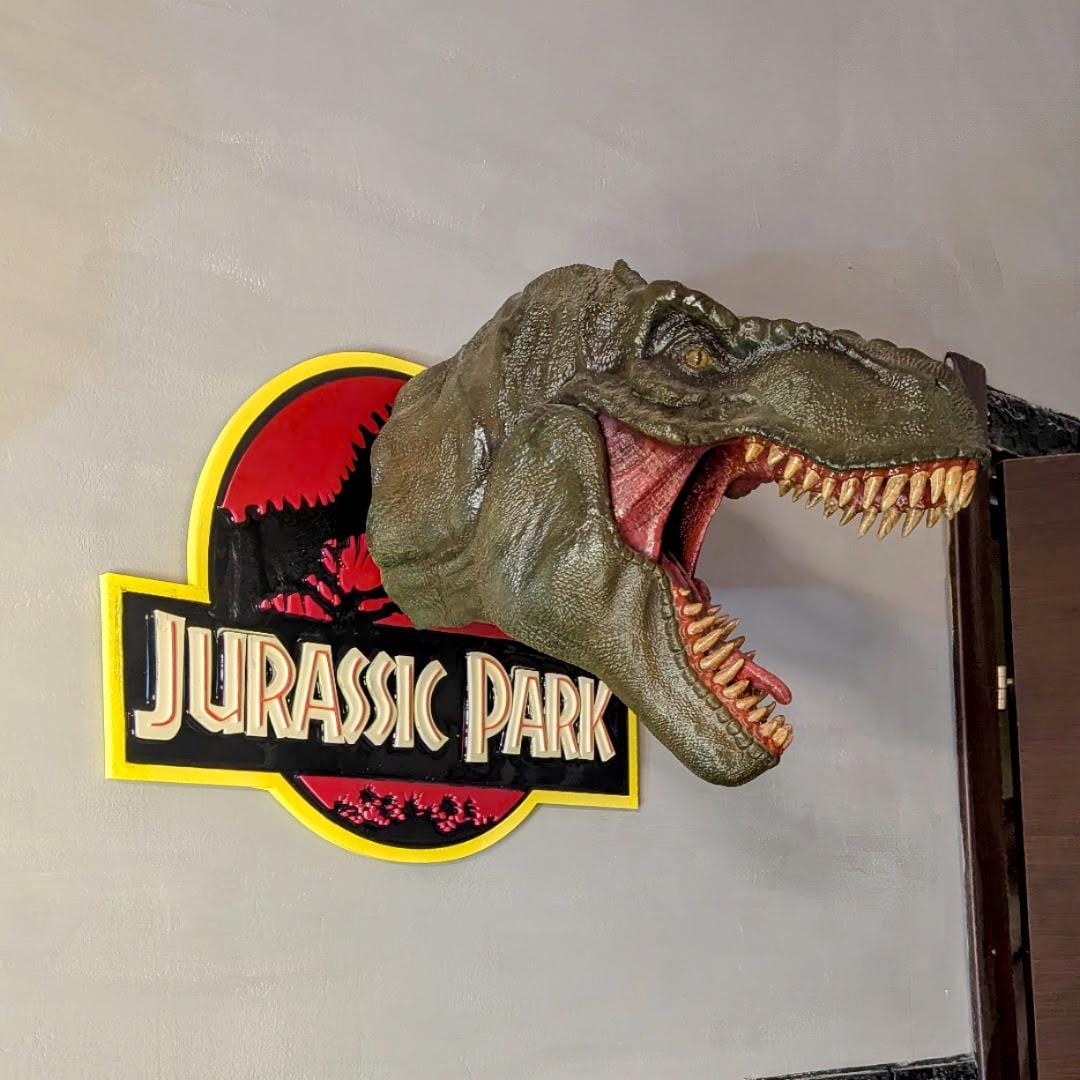 T-Rex Jurassic Park 3D Wall Sculpture • Realistic Dinosaur Wall Decor • Limited Fan Art Edition