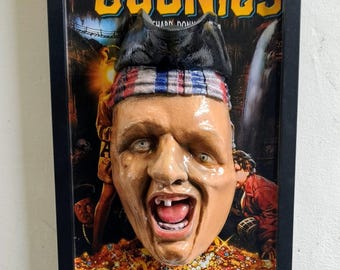 The Goonies 3D Wall Art – Sloth Pirate Framed Cults – Hand Painted Cinema Decor – Sloth Movie Poster Frame Unique Collector Piece Gift