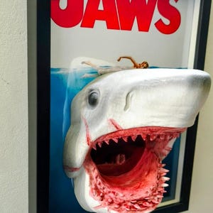 Jaws 3D Wall Art – Obraz 3D na Ścianę • Ręcznie wykonane we Włoszech • The Frame Beyond