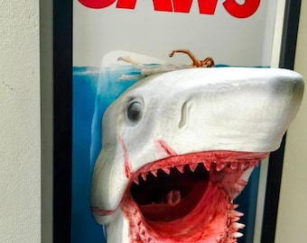 Jaws 3D Wall Art – 3D Wall Art • Handmade in Italy • The Frame Beyond